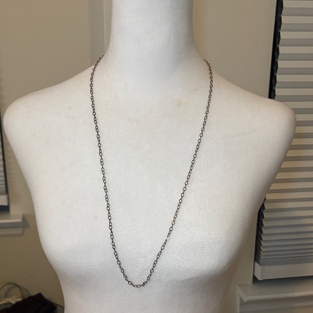 VINTAGE FROM PARIS Simple Silver Chain Necklace